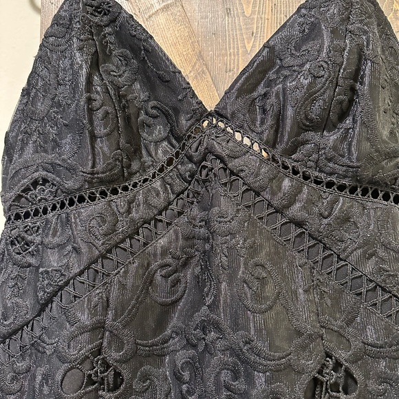 NWT Bardot Lola Black Lace Midi Cocktail Slip Dress - Picture 5 of 7